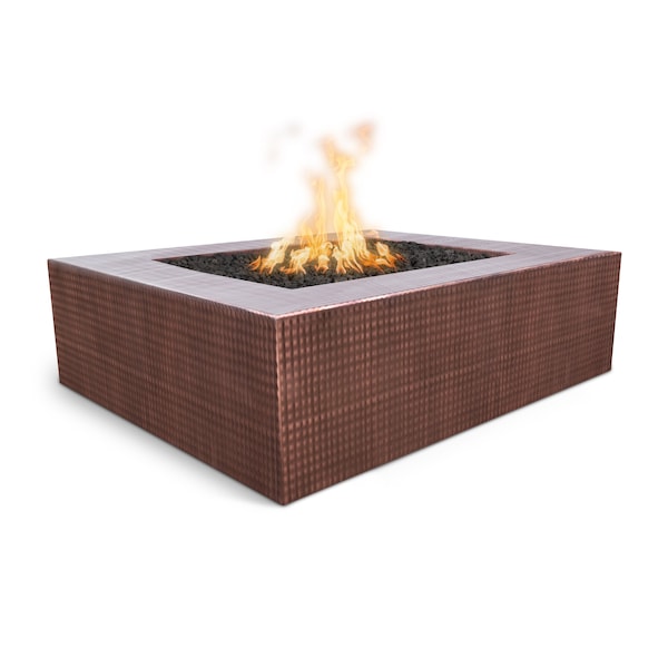 The Outdoor Plus 36 Square Quad Fire Pit - Copper - Low Voltage Electronic Ignition - Natural Gas - OPT-QDCPR36E12V-NG