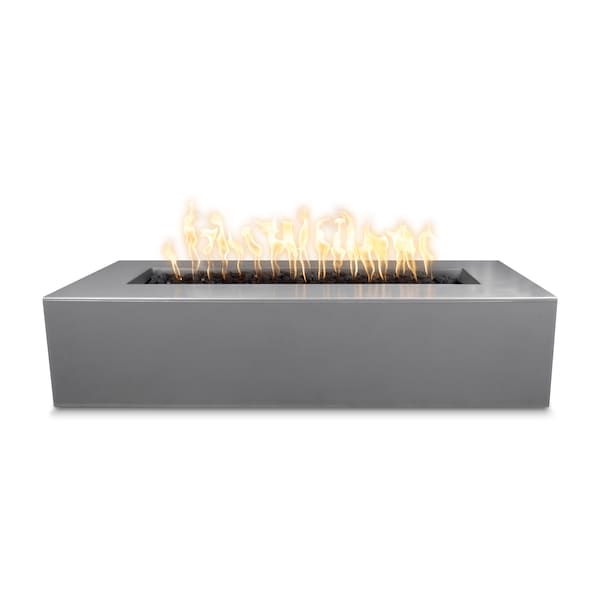 The Outdoor Plus 48 Rectangular Regal Fire Pit - GFRC Concrete - Natural Gray - Match Lit - Liquid Propane - OPT-RGL48-NGY-LP