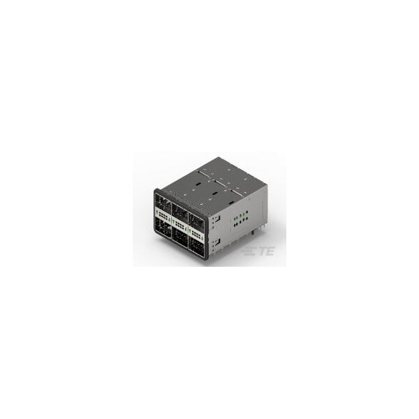 Ensamble de receptáculo apilado zQSFP+ 2x3 - 2214565-3
