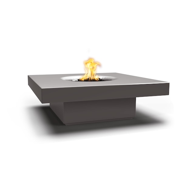 The Outdoor Plus 48 Square Balboa Fire Table - GFRC Concrete - Chestnut - Match Lit - Natural Gas - OPT-BAL48-CST-NG