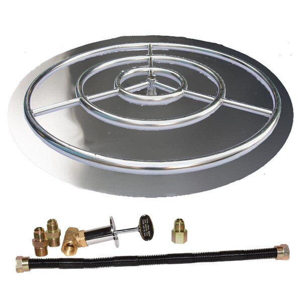 Sleep Ez 36 in. Stainless Steel Pan Ring Pro-Kit Natural Gas - SL2500101