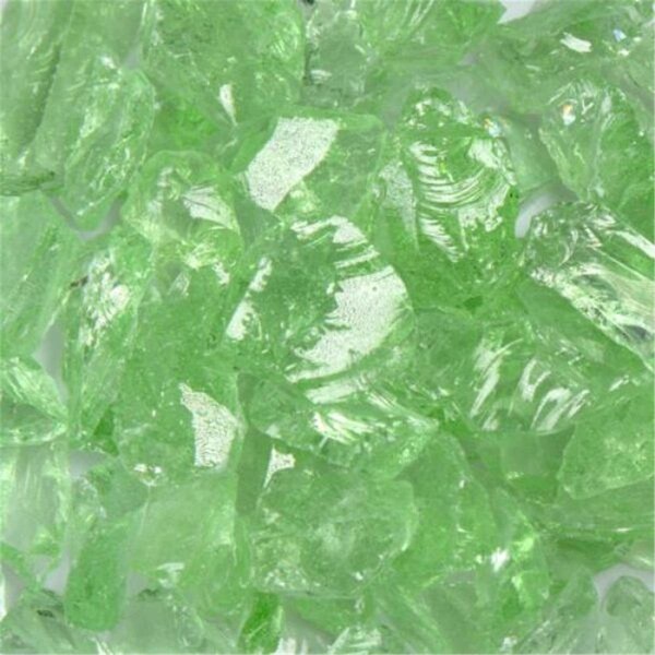 American Specialty Glass Recycled Chunky Glass, Crystal Green - Small - 0.25-0.5 in. - 10 lbs - LCRGREES-10