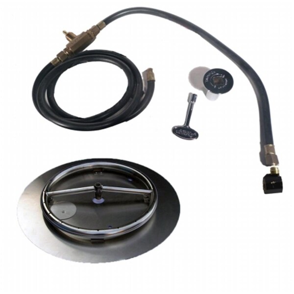 Tretco 18 in. Stainless Steel Pan-Ring Kit, Natural Gas - FPK-OBRSS-BK1-18-NG