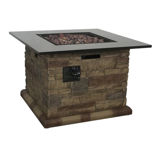 Seasonal Trends Morgan Hill Fire Table, 3412 in W, Square Table - 52075
