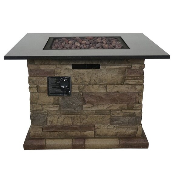 Seasonal Trends Morgan Hill Fire Table, 3412 in W, Square Table - 52075
