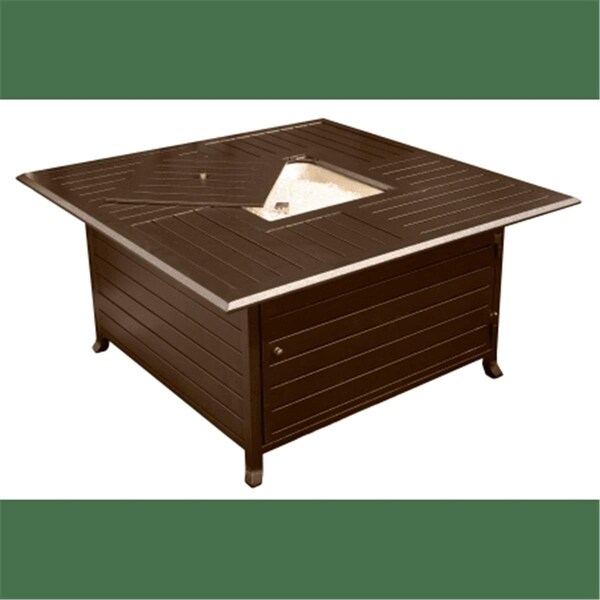 Gardencontrol 45 in. 40,000 BTU Freestanding Liquid Propane Square Table Fire Pit - GA1692049