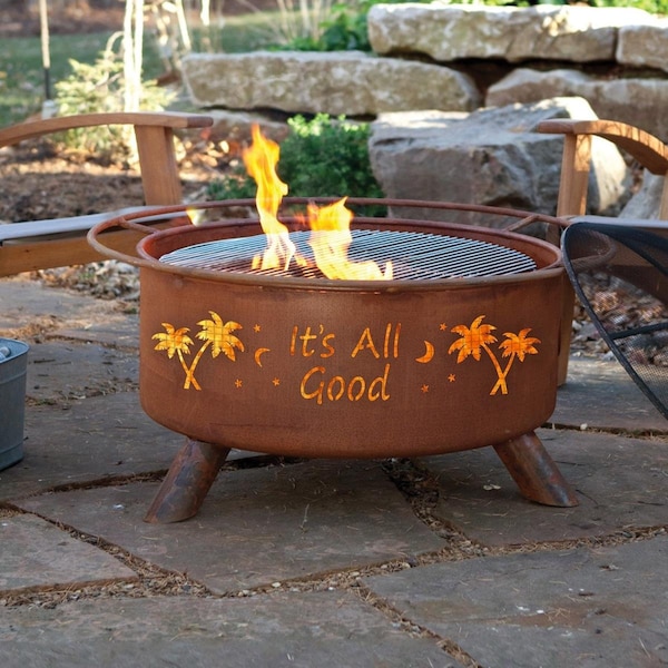 Patioplus Its All Good Fire Pit, Natural Rust Patina - PA2640510