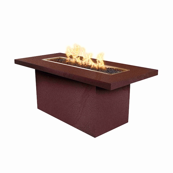 The Outdoor Plus 72 Rectangular Bella Fire Table, Powder Coated Metal, Play Electronic Ignition, Liq. Propane - OPT-BELLPC7236EKIT-CPV-LP