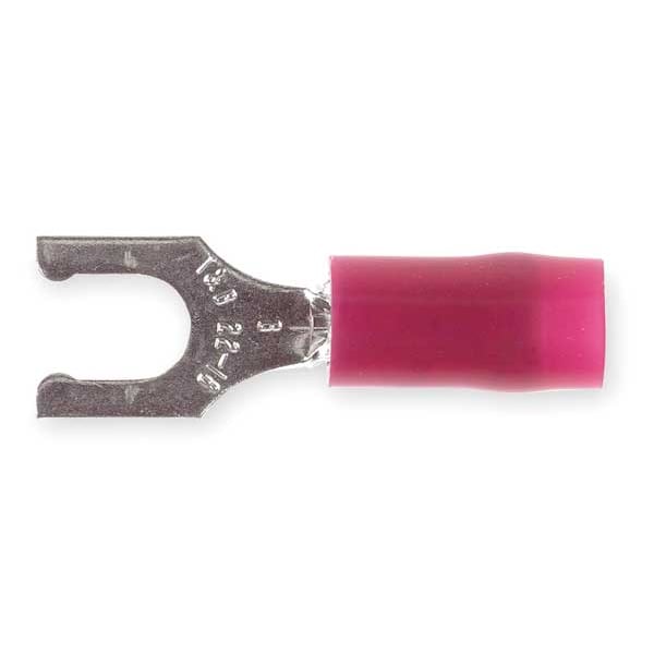 Terminal de horquilla con bloqueo de nylon para cable de calibre 22-16, para perno #8, paquete de 100 unidades - RA18-8FL