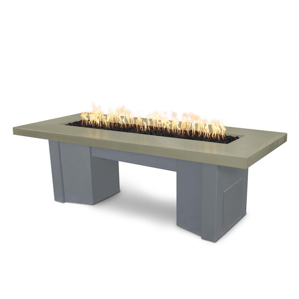 The Outdoor Plus 78 Alameda Fire Table Smooth Concrete, Match Lit w/Flame Sense System, Ash Concrete Top, Natural Gas - OPT-ALMGFRC78FSML-ASH-GRY-NG