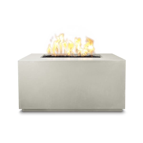 The Outdoor Plus 48 Rectangular Pismo Fire Pit - GFRC Concrete - Ash - Low Voltage Electronic Ignition - Natural Gas - OPT-2448E12V-ASH-NG