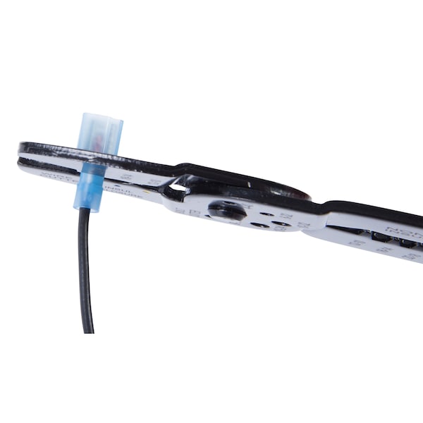 Terminal de desconexión Gardner Bender, 600 V, cable de 16 a 14 AWG, perno de 14 pulgadas, aislamiento de vinilo, azul - 20-153P