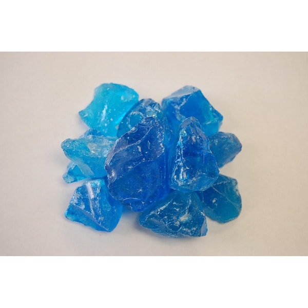 Calle Recycled Chunky Glass Crystal Turquoise - Small - 0.25-0.5 in. - 5 lbs - CA2757885