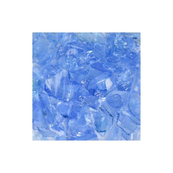 Calle Recycled Chunky Glass Crystal Blue - Small - 0.25-0.5 in. - 10 lbs - CA2756134