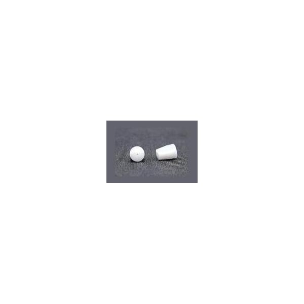 Tope de dos agujeros de teflón de plástico profesional, TF-1824H de 1/8 pulgada (10 piezas) [Paquete] - HFERRULETFE-TF-1824H-10PACK