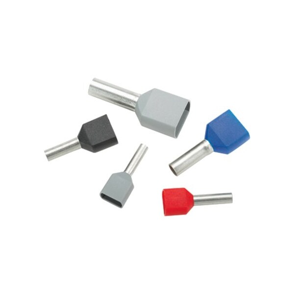 Panduit Ferrule, Aislante, Doble, 2x10Awg, 14mm, Amarillo, Paquete con 100 piezas - FTD82-14-C