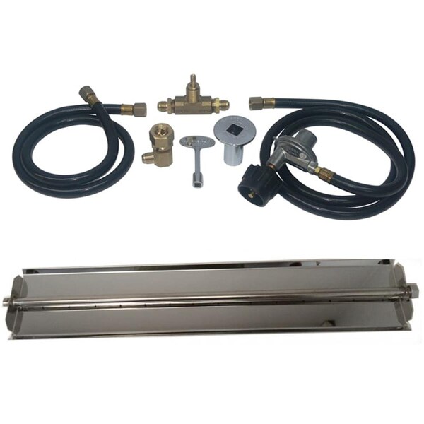 Sleep Ez 24 in. Stainless Steel Linear Burner Pan Kit - Liquid Propane - SL3730148