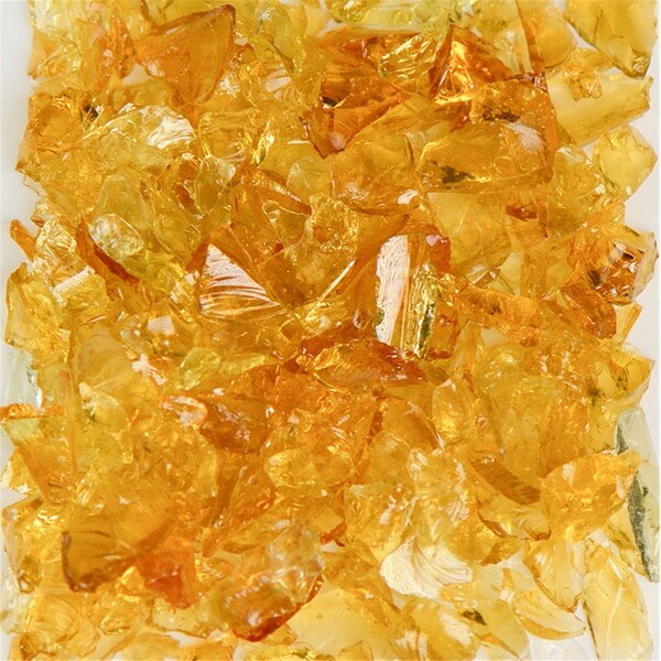 Calle Recycled Chunky Glass, Honey Lemon - Size 1 - 0.13-0.25 in. - 1 lbs - CA2756680