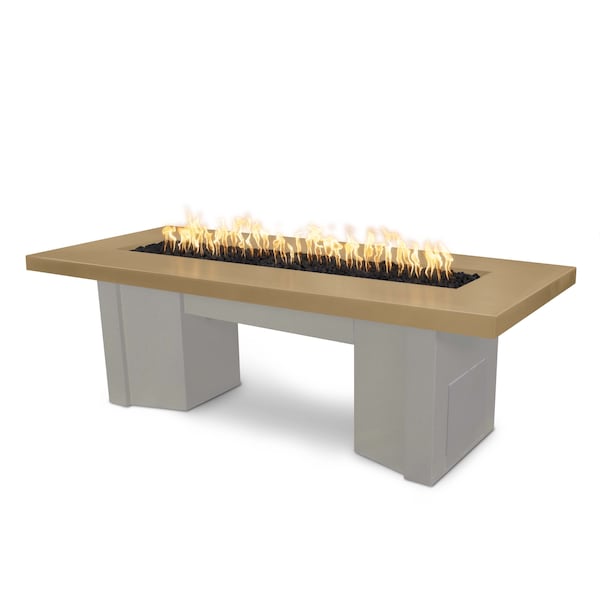 The Outdoor Plus 78 Alameda Fire Table Smooth Concrete, Match Lit w/Flame Sense System, Brown Concrete Top, Natural Gas - OPT-ALMGFRC78FSML-BRN-PEW-NG