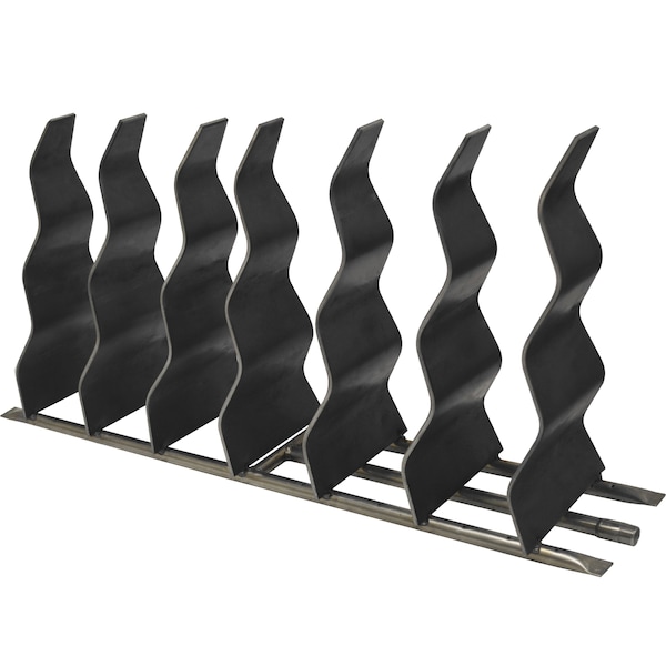 The Outdoor Plus 6 x 36 Black Steel Fireplace Waves - OPT-WBB36