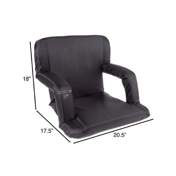 Hastings Home Hastings Home Stadium Seat Cushion, Portable Padded Bleacher Chair with 6 Reclining Positions - 178156YFP