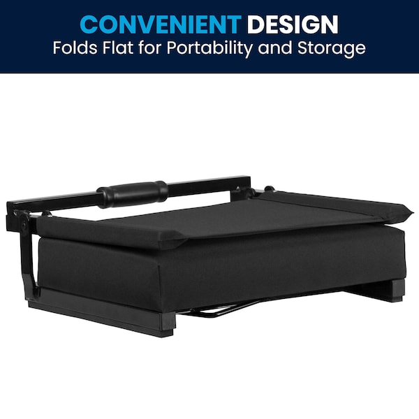 Flash Furniture Stadium Chair, Black - XU-STA-BK-GG