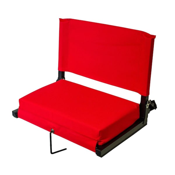 American Furniture Classics 18 x 14 x 16 in. Stadium Chairs for Bleachers with Back Support, Red - STADREDL