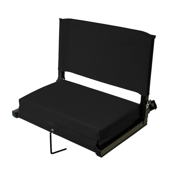 Bola 18 x 14 x 16 in. Stadium Chairs for Bleachers with Back Support, Black - BO2520568