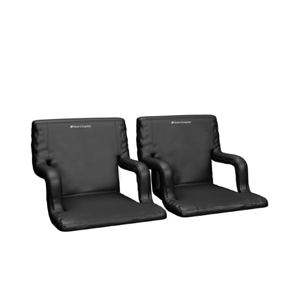 Hastings Home Hastings Home 2-Pack Stadium Seat Cushions, Portable Padded Bleacher Chair with 6 Reclining Positions - 892824VHR