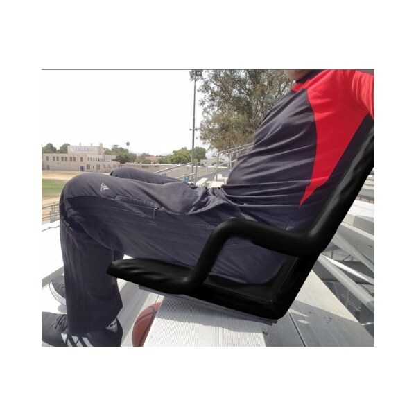 Hastings Home Hastings Home 2-Pack Stadium Seat Cushions, Portable Padded Bleacher Chair with 6 Reclining Positions - 892824VHR