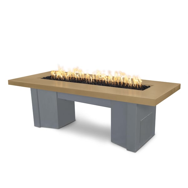 The Outdoor Plus 60 Alameda Fire Table Smooth Concrete, Match Lit, Brown Concrete Top, Liquid Propane - OPT-ALMGFRC60-BRN-GRY-LP