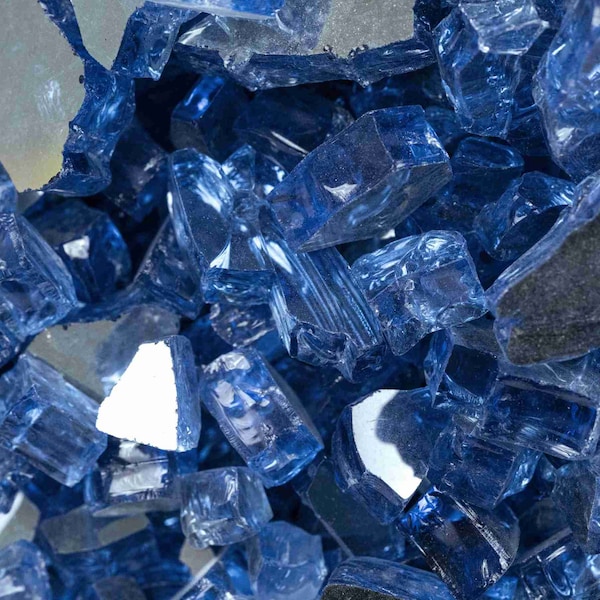 Msi 0.25 Cu. Ft. 0.25 In. 20 Lbs. Saphire Blue Fireglass Rock - ZOR-FIRGLS-0107