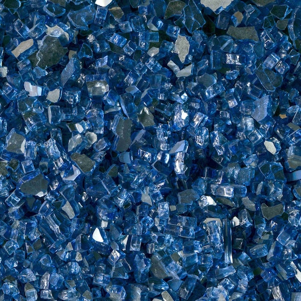 Msi 0.25 Cu. Ft. 0.25 In. 20 Lbs. Saphire Blue Fireglass Rock - ZOR-FIRGLS-0107