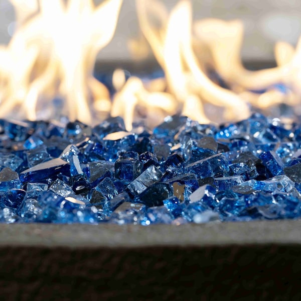 Msi 0.25 Cu. Ft. 0.25 In. 20 Lbs. Saphire Blue Fireglass Rock - ZOR-FIRGLS-0107