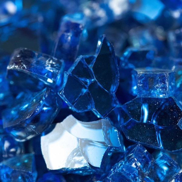 Msi 0.25 Cu. Ft. 0.25 In. 20 Lbs. Saphire Blue Fireglass Rock - ZOR-FIRGLS-0107