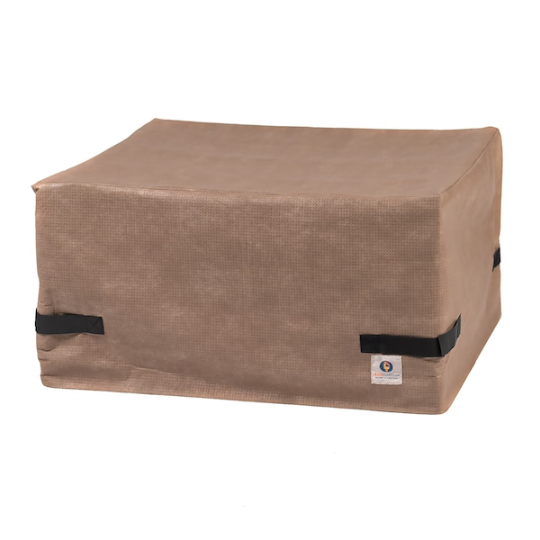 Duck Covers Elite Cappuccino Patio Square Fire Pit Cover, 32"x32"x24" - MFPS3232