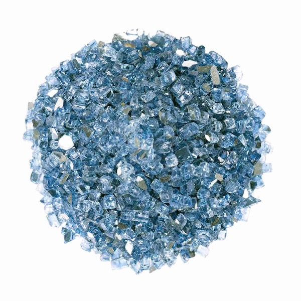 Msi 0.25 Cu. Ft. 0.5 In. 20 Lbs. Marine Blue Fireglass Rock - ZOR-FIRGLS-0106