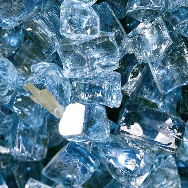 Msi 0.25 Cu. Ft. 0.5 In. 20 Lbs. Marine Blue Fireglass Rock - ZOR-FIRGLS-0106