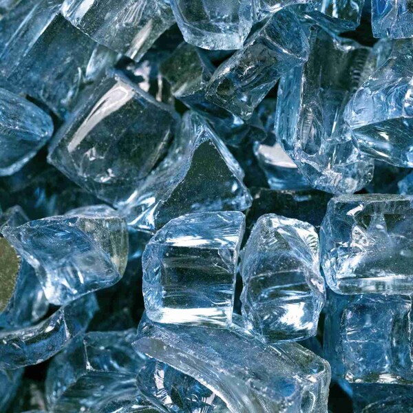 Msi 0.25 Cu. Ft. 0.5 In. 20 Lbs. Marine Blue Fireglass Rock - ZOR-FIRGLS-0106
