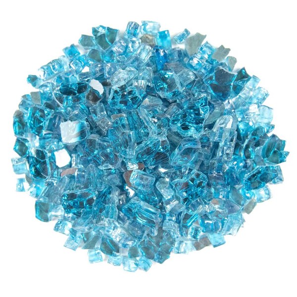Msi 0.25 Cu. Ft. 0.5 In. 20 Lbs. Marine Blue Fireglass Rock - ZOR-FIRGLS-0106
