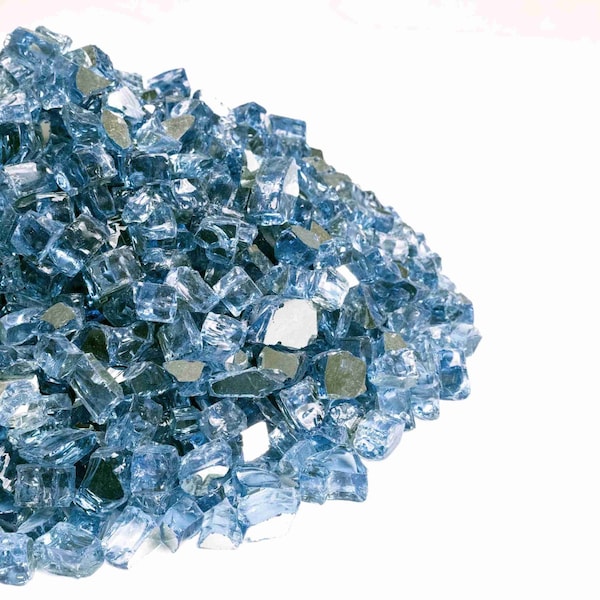 Msi 0.25 Cu. Ft. 0.5 In. 20 Lbs. Marine Blue Fireglass Rock - ZOR-FIRGLS-0106