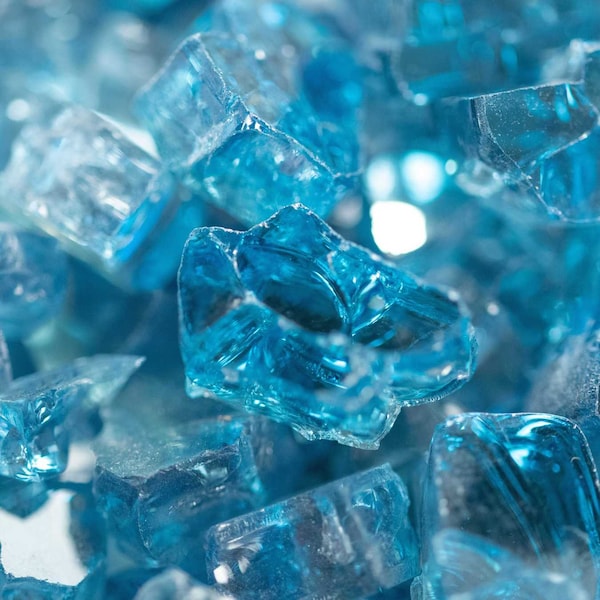 Msi 0.25 Cu. Ft. 0.5 In. 20 Lbs. Marine Blue Fireglass Rock - ZOR-FIRGLS-0106