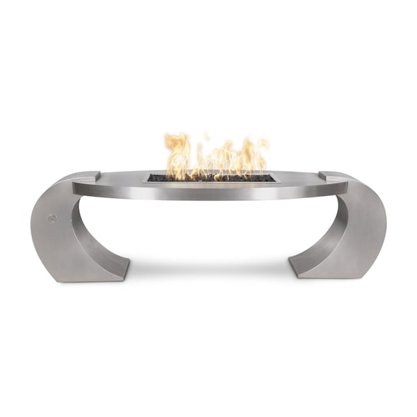 The Outdoor Plus 68 Round Frisco Fire Table - Stainless Steel - - - OPT-FRSSS68-NG