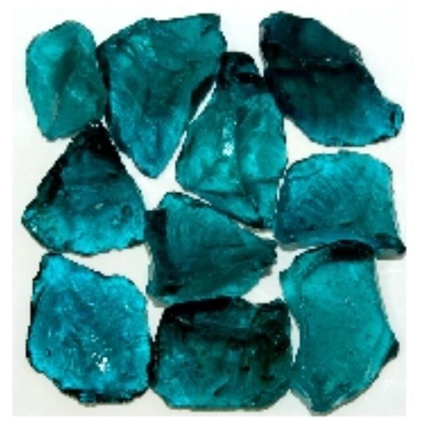 Calle Recycled Chunky Glass Teal - Medium - 0.5-1 in. - 50 lbs - CA2757900