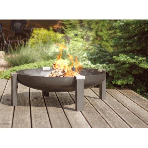 Greengrass 13.8 x 31 in. Tilsit Steel Wood Burning Outdoor Fire Pit - GR2933284