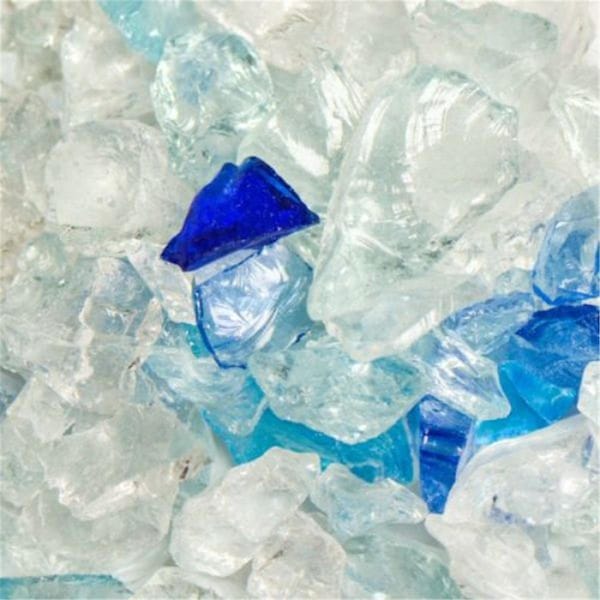 Calle Recycled Chunky Glass, Caribbean Mix - Small - 0.25-0.5 in. - 1 lbs - CA2757023