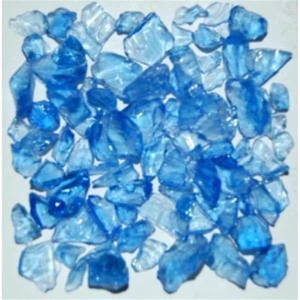 Calle Recycled Chunky Glass, Light Blue - Size 1 - 0.13-0.25 in. - 1 lbs - CA2758208