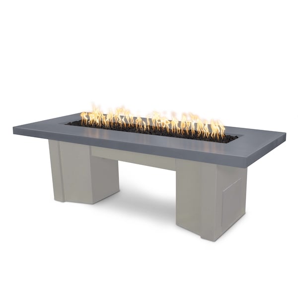 The Outdoor Plus 78 Alameda Fire Table Smooth Concrete, Match Lit w/Flame Sense System, Gray Concrete Top, Natural Gas - OPT-ALMGFRC78FSML-GRY-PEW-NG