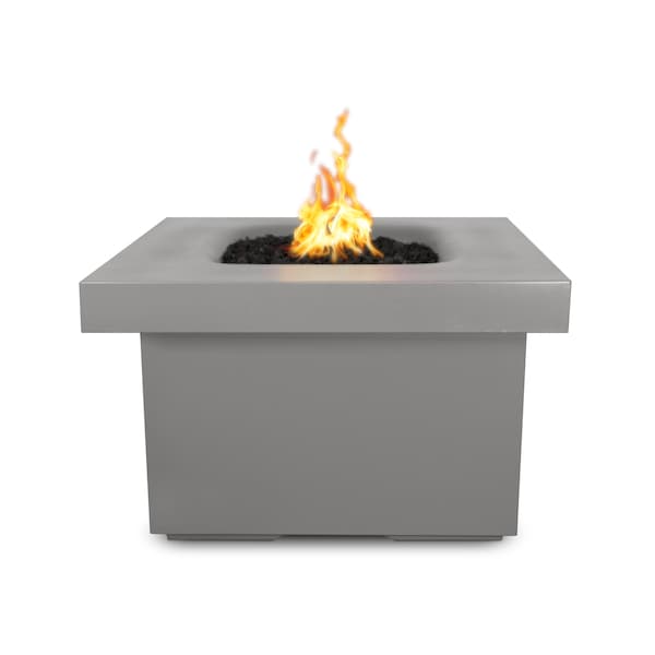 The Outdoor Plus 36 Square Ramona Fire Table, GFRC Concrete, Natural Gray, Spark Ignition with Flame Sense, Natural Gas - OPT-RMNSQ36FSEN-NGY-NG