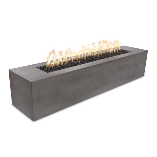 The Outdoor Plus 72 Rectangular Carmen Fire Pit, GFRC Concrete, Chestnut, Match Lit with Flame Sense, Natural Gas - OPT-CRM7224FSML-CST-NG
